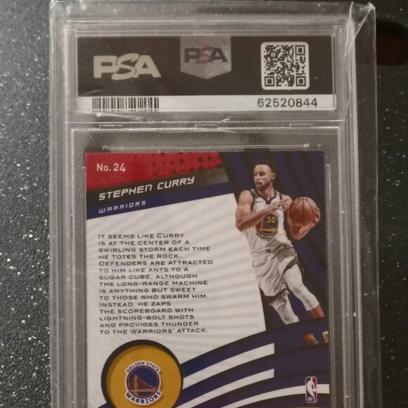 2019 Stephen Curry #24 [Vortex-Fractal] Panini Revolution {PSA9}